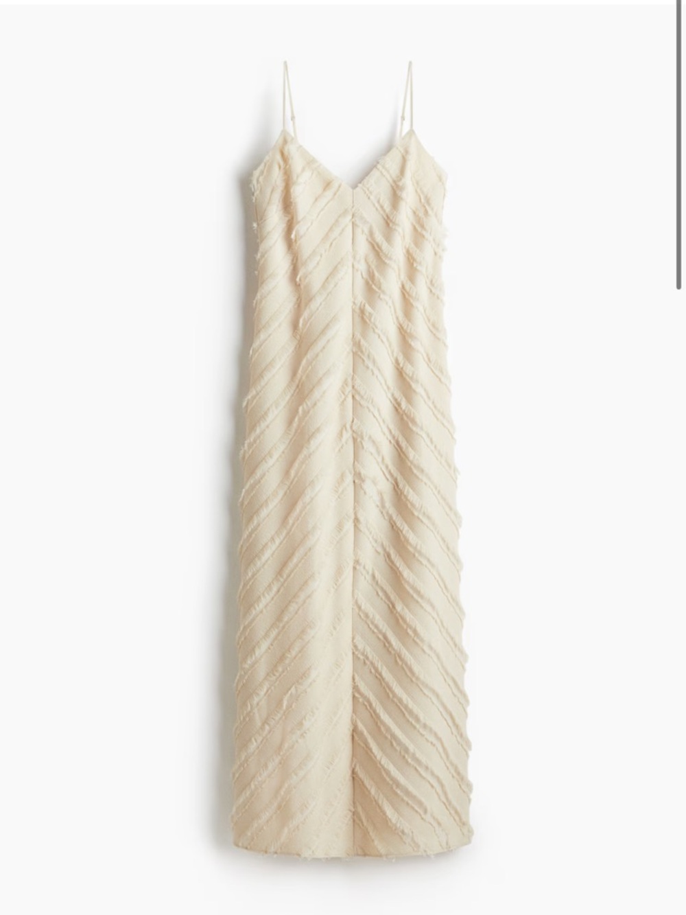 H&M Cream Textured Maxi Slip Dress - Picture 3 of 11